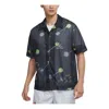 Nike Cartoon Pattern Quick Dry Breathable Loose Basketball Short Sleeve Shirt Black