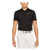 Nike Casual Breathable Solid Color Golf Short Sleeve Polo Shirt Black