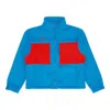 Nike Casual Cozy Contrasting Colors Fleece Jacket Blue