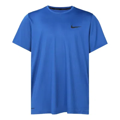 Nike Casual Loose Running Sports Round Neck Short Sleeve Blue