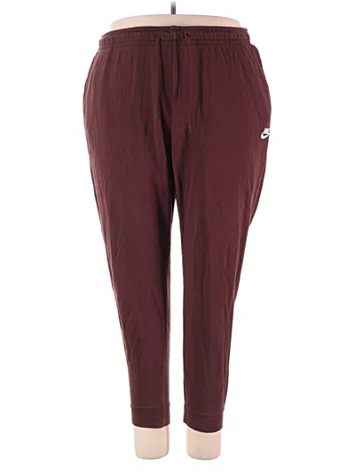 Pre-owned Nike Casual Pants In Burgundy