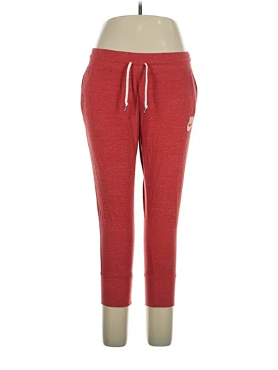 Pre-owned Nike Casual Pants In Red