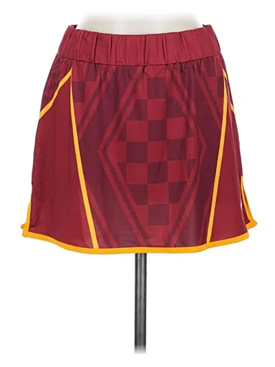 Pre-owned Nike Casual Skirt In Burgundy