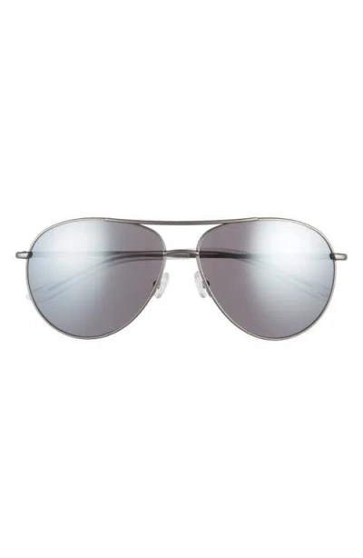 Nike Chance 61mm Aviator Sunglasses In Gunmetal/silver