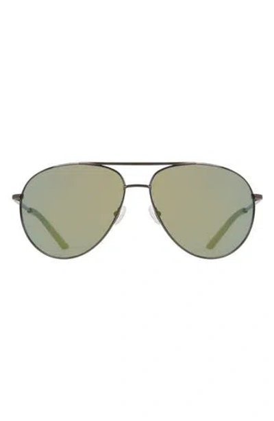 Nike Chance 61mm Mirrored Aviator Sunglasses In Red