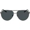 Nike Chance 61mm Polarized Aviator Sunglasses In Gray