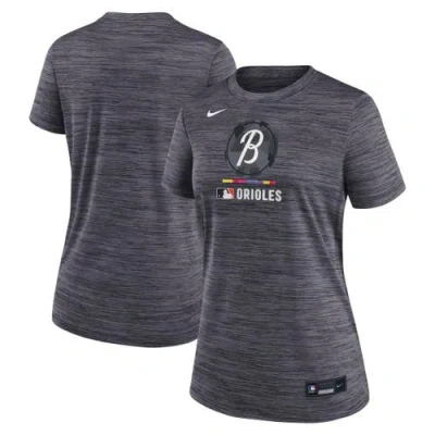 Nike Charcoal Baltimore Orioles Authentic Collection City Connect Velocity Performance T-shirt