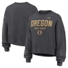 Nike Charcoal Oregon Ducks Shoe Duck Sweatshirt In Gray