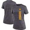 Nike Charcoal Pittsburgh Steelers Velocity Performance T-shirt In Charcoal