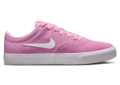 Pre-owned Nike Charge Suede (women's) Sneakers In Pink Rise/white