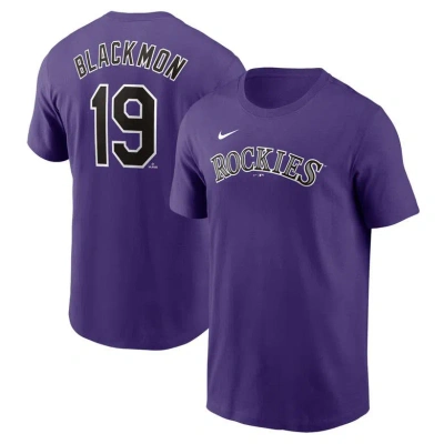 Nike Charlie Blackmon Colorado Rockies Fuse  Men's Mlb T-shirt In Purple