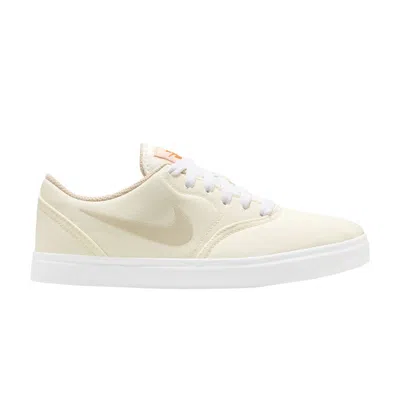 Pre-owned Nike Check Canvas Sb Gs 'pale Ivory' | Cream | Kid's Size 6.5