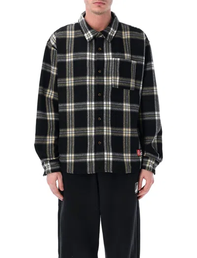 Nike Check Shirt In Black