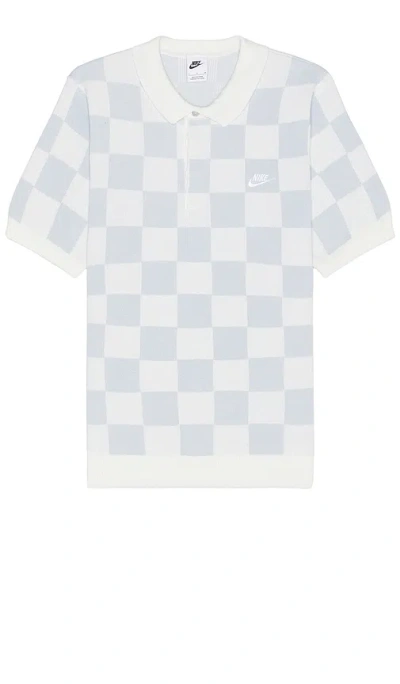Nike Checkers Polo In Off White