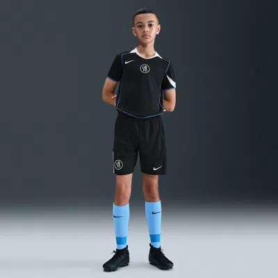 Nike Chelsea Fc 2025/26 Stadium Third Big Kids'  Dri-fit Total 90 Soccer Replica Shorts In Black