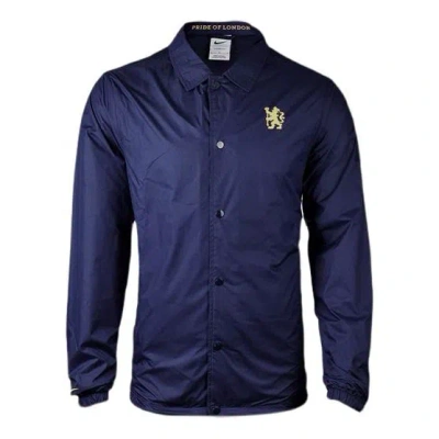 Nike Chelsea Fc Coach Jacket 'navy' In Blue