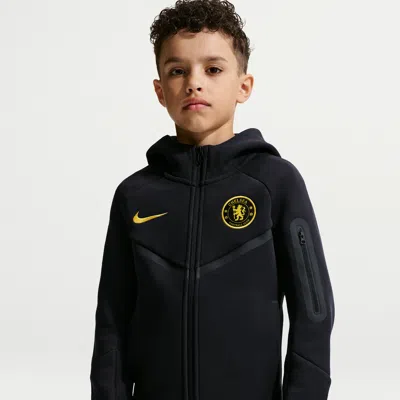 Nike Chelsea Fc Tech Fleece Big Kids' (boys')  Soccer Full-zip Hoodie In Black