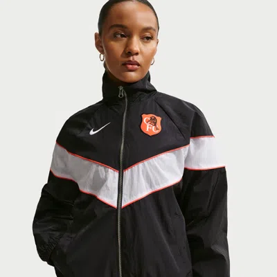 Nike Chelsea Fc Windrunner  Women's Soccer Uv Woven Full-zip Jacket In Black