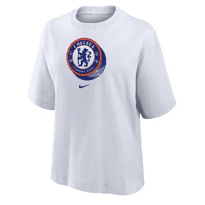 Nike Chelsea Fc  Women's Soccer Boxy T-shirt In White