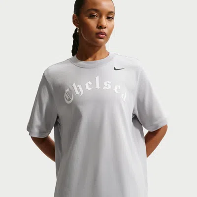 Nike Chelsea Fc  Women's Soccer T-shirt In Gray