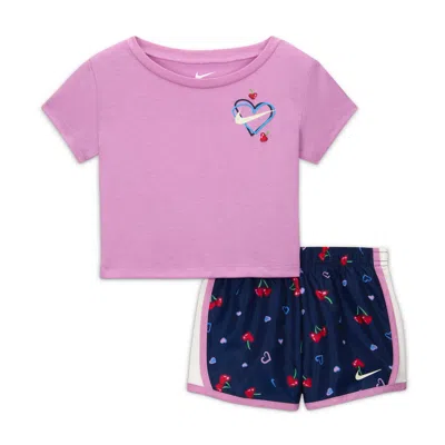 Nike Cherry Baby (12-24m) 2-piece Printed Tempo Set In Multi