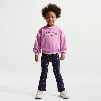 Nike Babies' Cherry Toddler Crew And Leggings Set In Pink