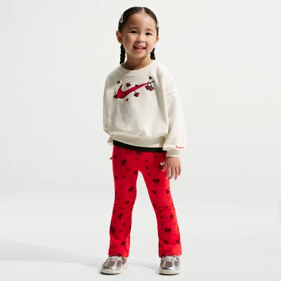 Nike Babies' Cherry Toddler Crew And Leggings Set In Red