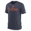 Nike Men's Heather Navy Chicago Bears Blitz Tri-blend T-shirt In Blue
