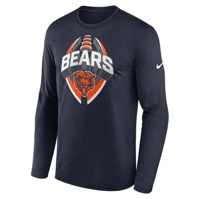 Nike Chicago Bears Legend Icon  Men's Dri-fit Nfl Long-sleeve T-shirt In Blue