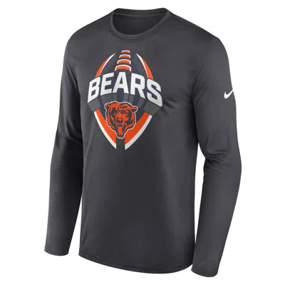 Nike Chicago Bears Legend Icon  Men's Dri-fit Nfl Long-sleeve T-shirt In Gray