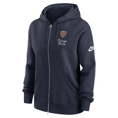 Nike Chicago Bears Phoenix Rewind  Women's Nfl Full-zip Hoodie In Blue
