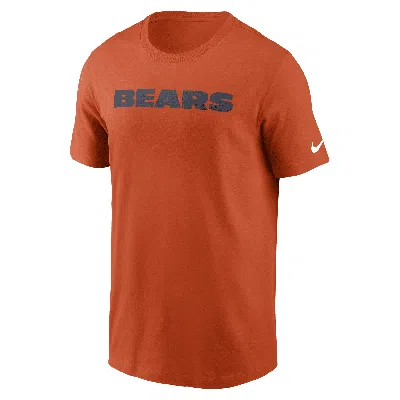 Nike Chicago Bears Primetime Wordmark Essential  Men's Nfl T-shirt In Orange