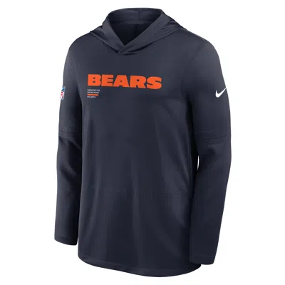 NIKE CHICAGO BEARS PURE FURY SIDELINE  MEN'S DRI-FIT NFL LONG-SLEEVE HOODED TOP,1015885175