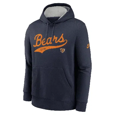 Nike Chicago Bears Rewind Club Logo  Men's Nfl Pullover Hoodie In Blue