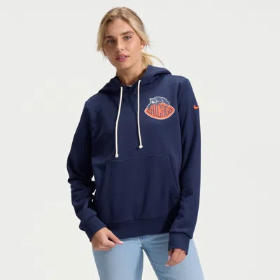 Nike Chicago Bears Rivalries Collection Sideline  Women's Dri-fit Nfl Pullover Hoodie In Blue