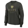 Nike Chicago Bears Salute To Service Sideline  Women's Dri-fit Nfl Long-sleeve T-shirt In Brown