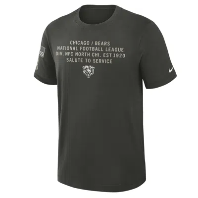 Nike Chicago Bears Salute To Service Slub  Men's Dri-fit Nfl T-shirt In Green