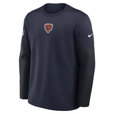 Nike Navy Chicago Bears Sideline Scripted To Win Performance Long Sleeve T-shirt In Blue