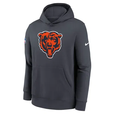 Nike Chicago Bears Sideline Club Big Kids'  Nfl Pullover Hoodie In Black
