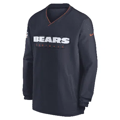 Nike Chicago Bears Sideline  Men's Nfl Long-sleeve Windshirt In Blue