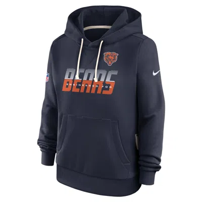 Nike Chicago Bears Sideline Standard Issue  Women's Dri-fit Nfl Pullover Hoodie In Blue