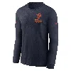 Nike Chicago Bears Sideline Team Issue  Men's Dri-fit Nfl Long-sleeve T-shirt In Blue