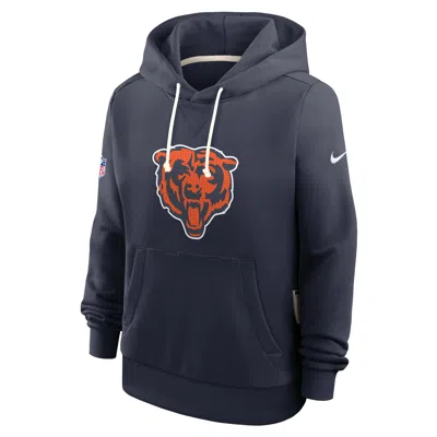 Nike Chicago Bears Sideline  Women's Dri-fit Nfl Pullover Hoodie In Blue
