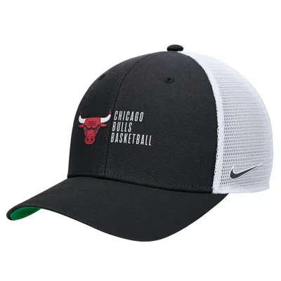 Nike Chicago Bulls 2024/25 Rise Icon Edition  Unisex Nba Trucker Cap In Black