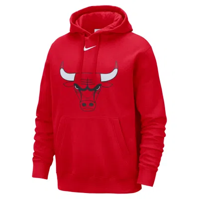 Nike Chicago Bulls Club  Men's Nba Pullover Hoodie In Red