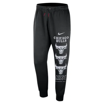 Nike Chicago Bulls Courtside  Men's Nba Club Fleece Jogger Pants In Black