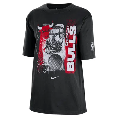 Nike Chicago Bulls Courtside  Women's Nba T-shirt In Black