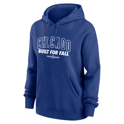 Nike Chicago Cubs 2025 Postseason Authentic Collection  Women's Mlb Pullover Hoodie In Blue