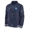 Nike Chicago Cubs Authentic Collection City Connect Game Time  Men's Mlb Full-zip Bomber Jacket In Blue