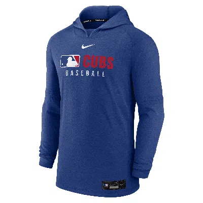 Nike Chicago Cubs Authentic Collection  Men's Dri-fit Mlb Pullover Hoodie In Blue